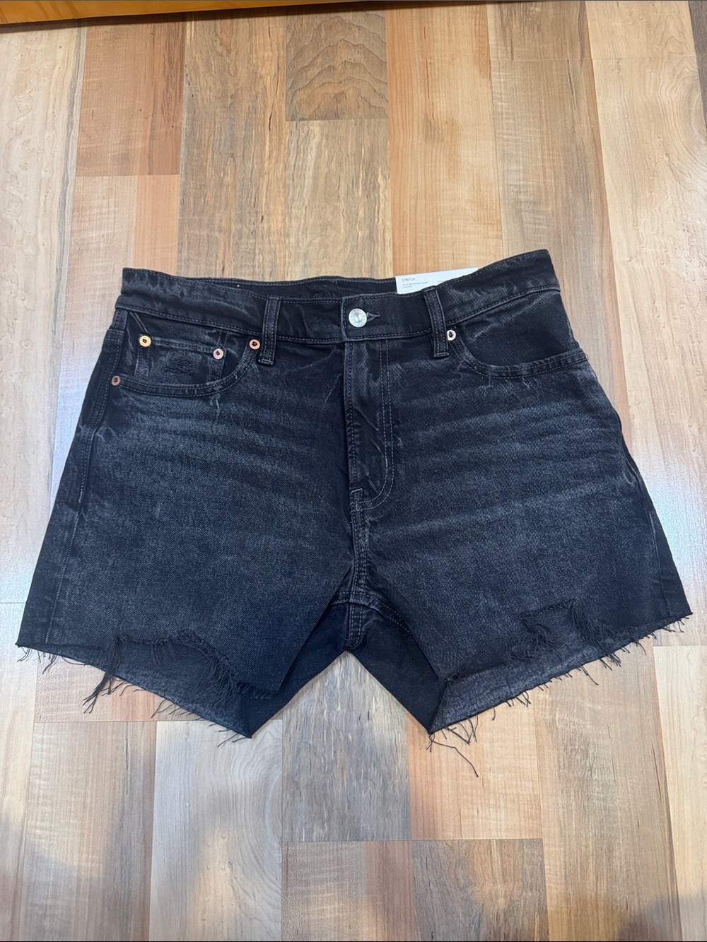NWT black denim AE shorts ex boyfriend